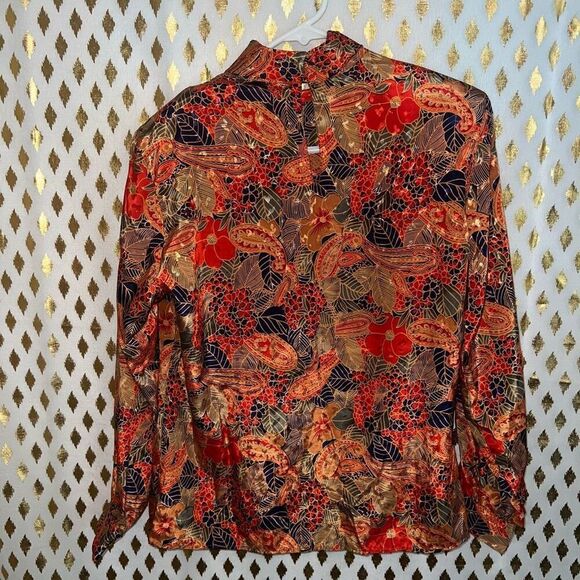 Vintage blouse with shoulder pads petite notations size 8 - Picture 1 of 3